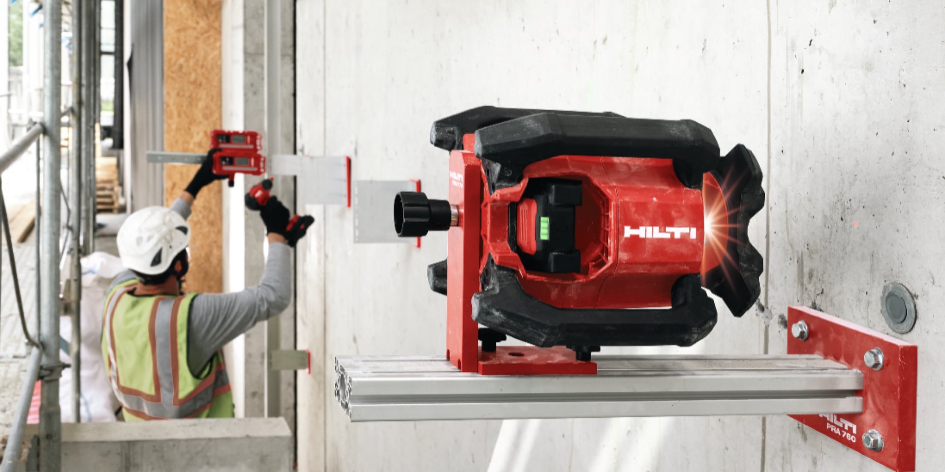 Hilti laser used in the jobsite