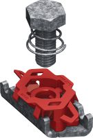 MT- FL OC Fast-Lock channel nut with bolt Fast-Lock channel nut with bolt for attaching baseplates and connectors to MT strut channels, for outdoor use with low pollution