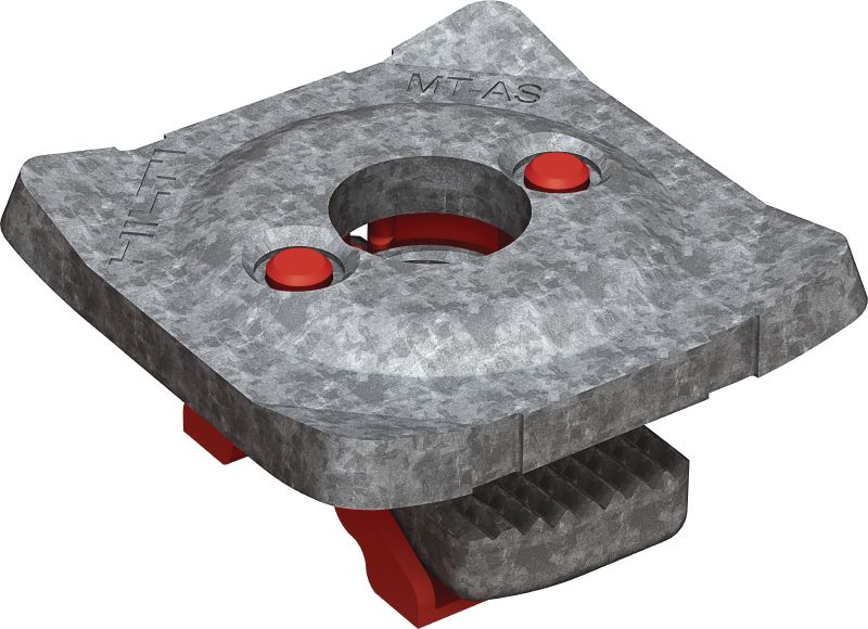 MT-AS B OC pipe ring saddle Pipe ring saddle for connecting threaded components to MT C-Channels, in moderately corrosive environments