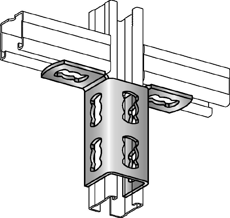 MQV-2D-R Channel connector Stainless steel (A4) channel connector for two-dimensional structures