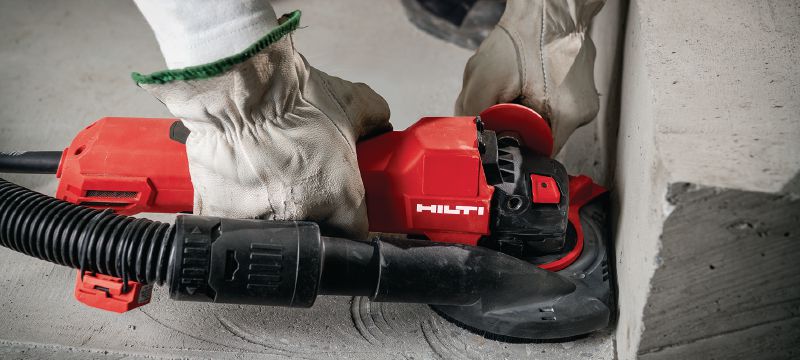 AG 125-20D Angle grinder Brushless 2000W angle grinder with dead man’s switch for cutting and grinding in metal, concrete, and masonry with discs up to 125mm Applications 1