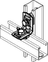 MM-AH-90 Galvanised 90-degree angle for connecting multiple MM strut channels