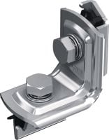 MT-C-Q1 FL Pre-assembled corner angle Angle bracket with pre-assembled Fast-Lock nut and bolt for assembling light-duty strut channel structures