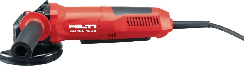 AG 125-15DB Angle grinder 1500W angle grinder with dead man’s switch and brake for maximum safety, for discs up to 125 mm